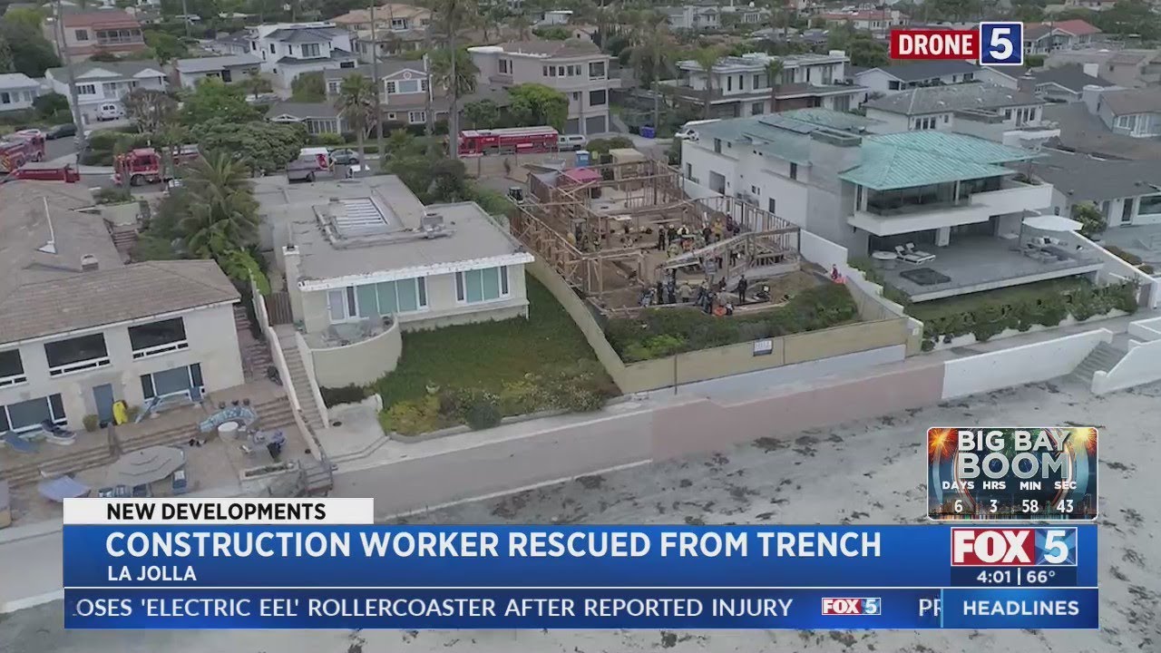 Construction Worker Rescued From Trench - YouTube