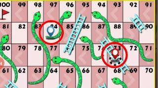 Snake and ladder game in 2 players || Ludo King snake and ladder gameplay #28