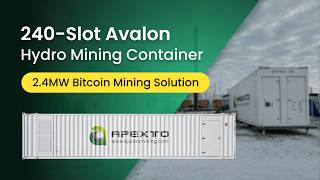 2.4MW 240-Slot Avalon Hydro Cooling Container | Turnkey Bitcoin Mining Solution