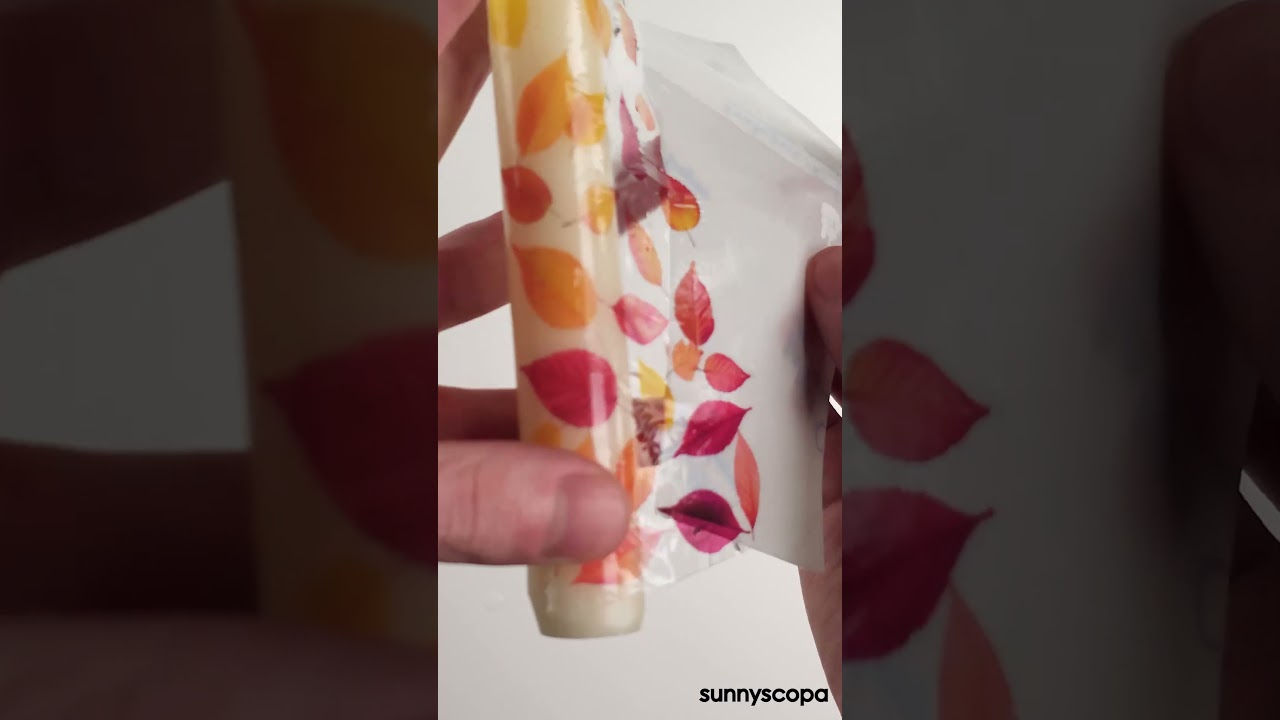 Custom Thanksgiving Autumn Candles: Transforming any Candles using Waterslide Decal Paper 