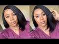 Affordable & Natural Kinky Straight Bob | 13x6 Pre-plucked Lace Front Wig | Myqualityhair
