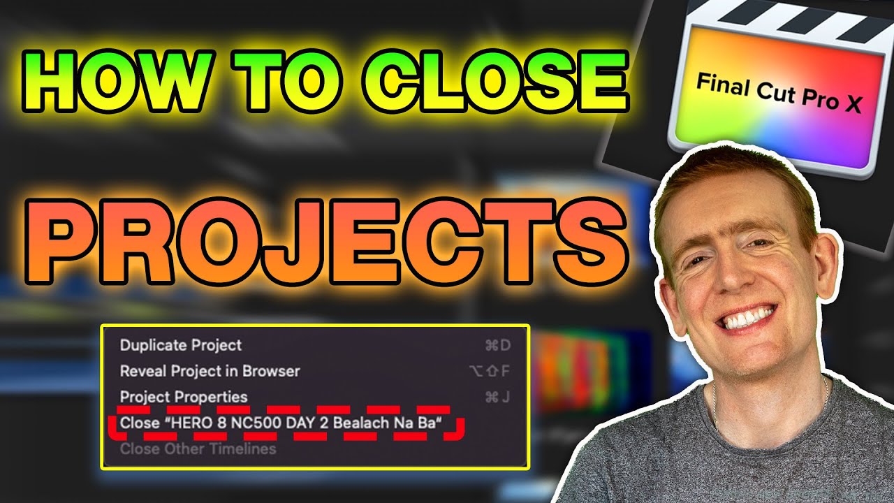 How to Close a PROJECT in Final Cut Pro X - YouTube