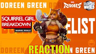 Squirrel Girl: The Unbeatable | Character Reveal | Marvel Rivals REACTION 反応
