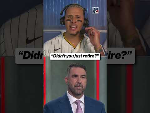 Manny Machado couldn't believe Justin Verlander was already working again 😂 #MLB #Baseball #Padres