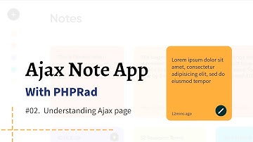 Understanding ajax Page #02, Ajax Note App with PHPRad