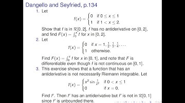Analysis - Antiderivative (Primitive), Fundamental Theorem of Calculus