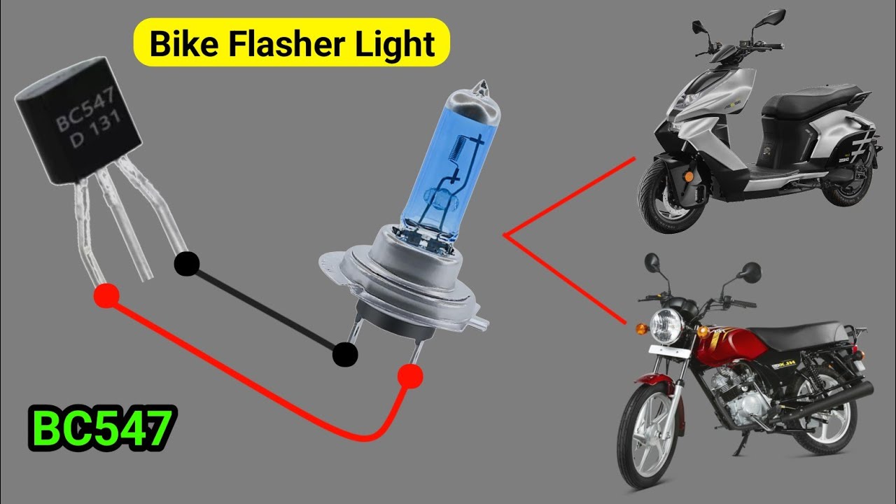 Простой вспышечный фонарь для велосипеда, скутера и мотоцикла | Вспышечный фонарь BC547