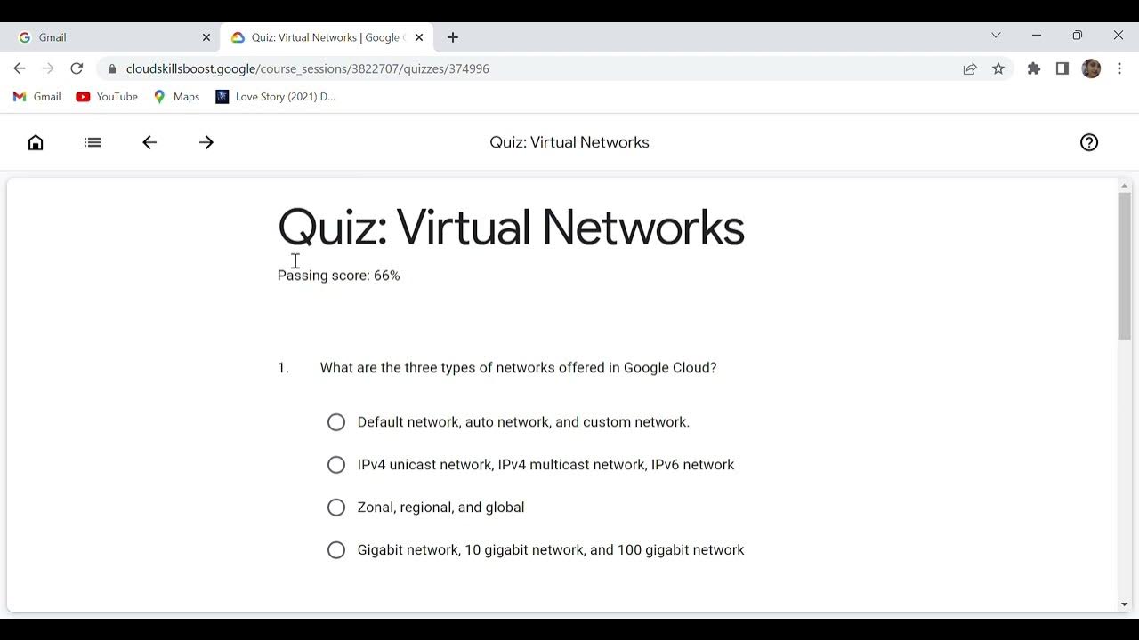 Virtual Networks Quiz Answers Google Cloud Skills Boost YouTube