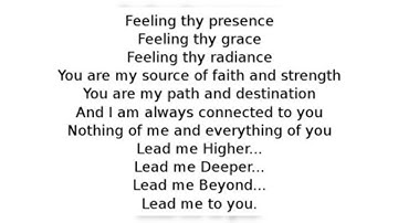 English Prayer for school - 7 Feeling thy presence