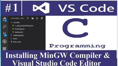 Installing MinGW compiler and visual studio code