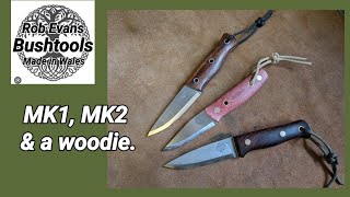 MK1, MK2 and a Woodlore profile knife.