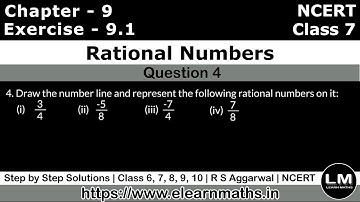 Rational Numbers | Class 7 Exercise 9.1 Question 4 | NCERT | Learn Maths