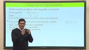Constrained Optimization II:Inequality constraints #CH23SP# swayamprabha