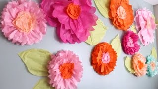 Giant Tissue Paper Flower Tutorial – Part 1 – At Home With Natalie