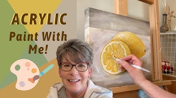 Lemon Acrylic Painting! Painting Process! By: Annie Troe
