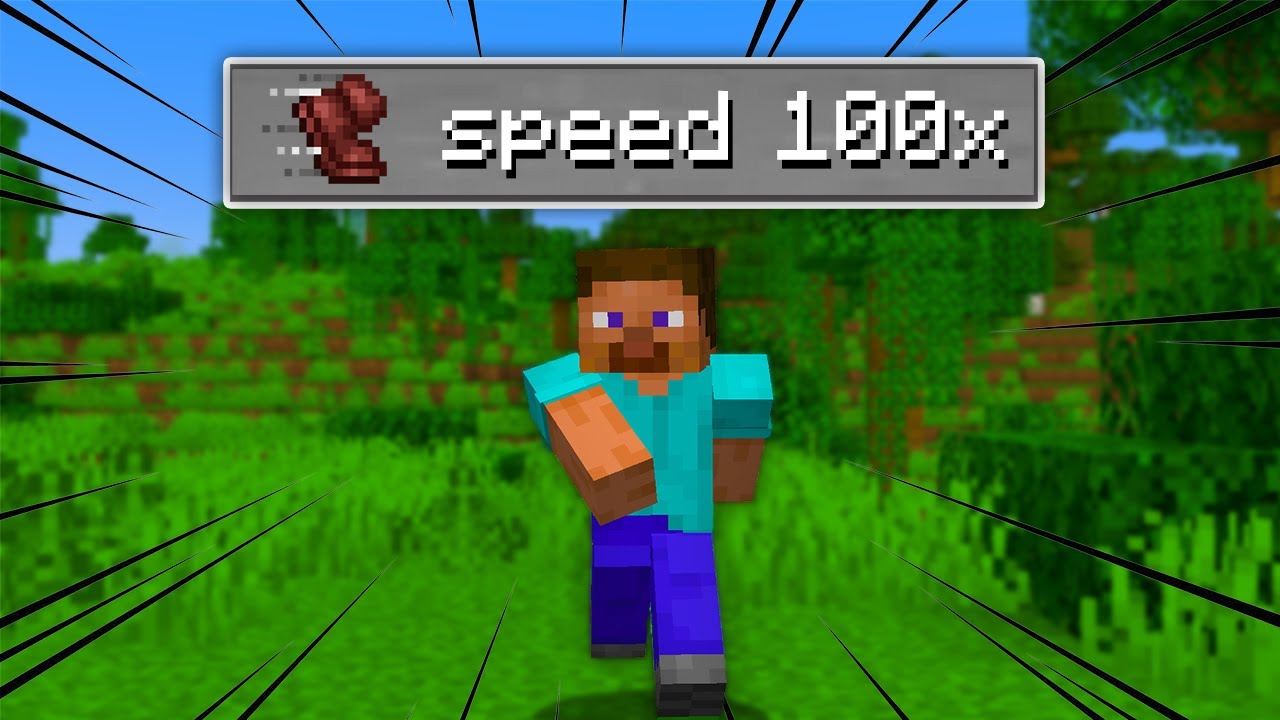 Minecraft but Everything is 100x Faster - YouTube