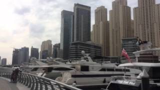 Time lapse at dubai marina walk