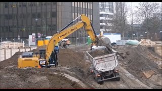 Truck slipping off the track - lucky again Excavators pull out