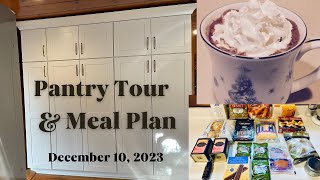 Pantry Tour and Meal Plan December 10, 2023 | Cooking for Two | Small kitchen, Small Pantry