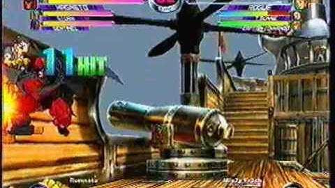 MvC2 Online (360): Brett (MSS) vs Junior Mints (Rog/Tron/Cap) 1 .:11.13.09:.