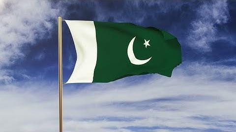 4K Pakistan flag waving in the wind. Green screen, alpha matte. Loopable animation Stock video