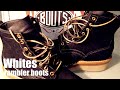 WHITES RAMBLER BOOTS black roughout leather