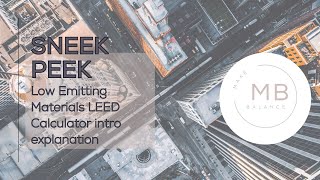 Low Emitting Materials LEED Calculator