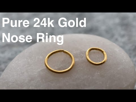 Solid 24k Gold Nose Ring. 24k Gold Septum Ring. Solid Gold Nose Ring. Gold  Cartilage Hoop. 20 Gauge Gold Septum Hoop. Hammered Gold Ring - Etsy