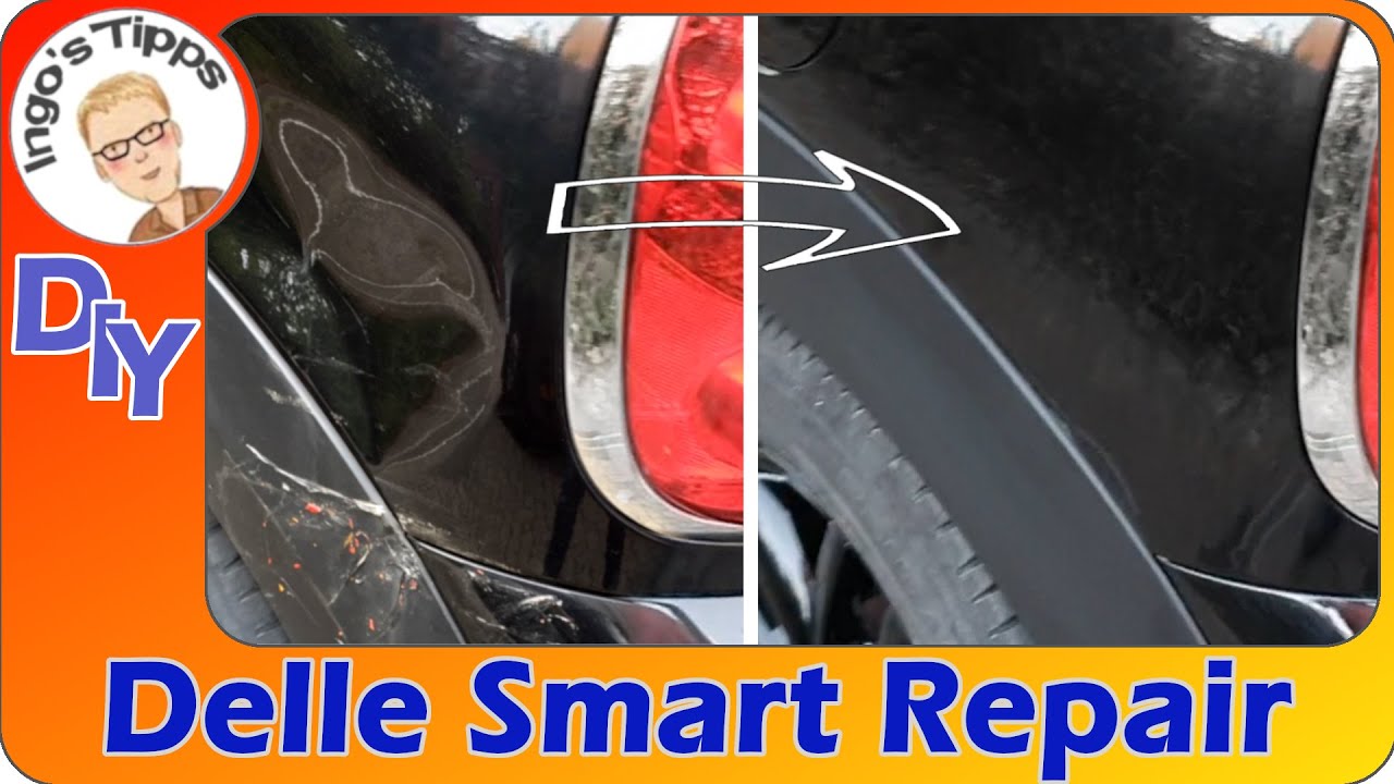 Delle (Beule) im Auto entfernen Smart Repair ausbeulen spachteln lackieren  metallic komplett DIY 