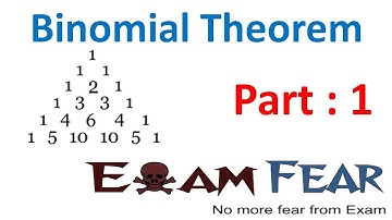 Maths Binomial Theorem part 1 (Why Binomial theorem) CBSE Class X1