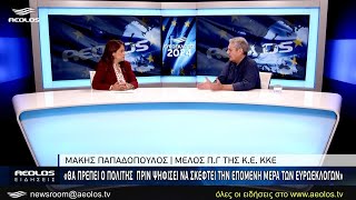 Παρέμβαση του Μ. Παπαδόπουλου στο AEOLOS