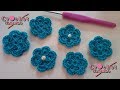 كروشيه وردة بسيطة لتزيين شغل الكروشيه // How to Crochet a simple flower