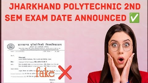 Jharkhand polytechnic 2nd sem exam date announced ✅ || 2nd sem polytechnic exam kab hoga? 💯