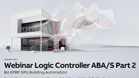 Webinar about the Logic Controller ABA/S 1.2.1 - Part 2