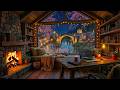Cozy Rainy Cabin With Bridge View Soft Jazz Piano Fireplace Sounds For Deep Relaxation