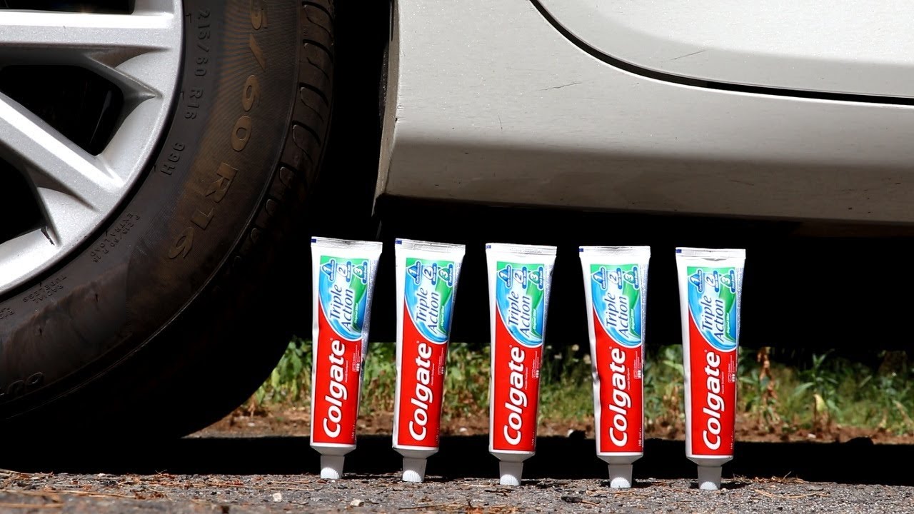 EXPERIMENT CAR VS TOOTHPASTE YouTube