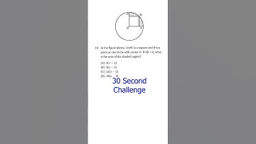 SAT Prep Geometry & Trigonometry 6-3 Circles and Their Equations Q18 #satexam  #satmath #satprep