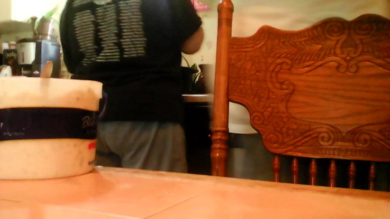 My Mom and Dad making a Milkshake