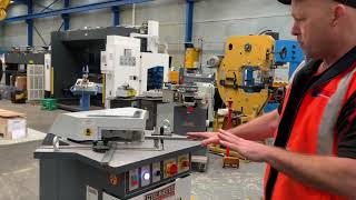 SM-HCN200/4 FIM Euro Corner Notcher. 200mm x 200mm x 4mm Hydraulic Operation.