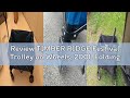 Review TIMBER RIDGE Festival Trolley on Wheels, 200L Folding Camping Trolley Wagon with Adjustable H