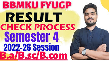 BBMKU FYUGP semester 4 2022-26 result check process & result Explaination 😱