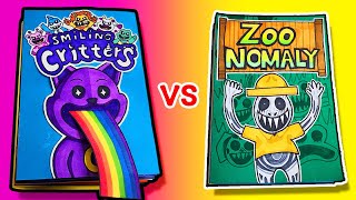 Poppy Playtime Chapter 3 vs Zoonomaly (Game Book Battle, Horror Game, Paper Play)