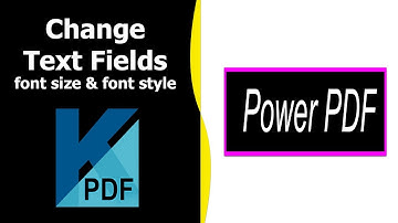 How to change font size in pdf fillable form using Kofax Power PDF