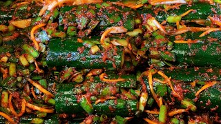 How to make Cucumber Kimchi / Oi Sobagi / Oi Kimchi