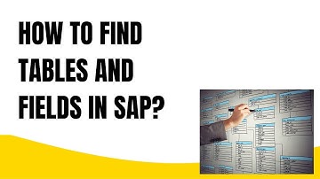How to find SAP Table and Field names