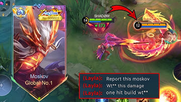 WTF DAMAGE!! BEST 1 HIT BUILD MOSKOV 2024 (recommended build and emblem)- MLBB!!