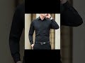 New Plus Size Men Solid Color Business Shirt Fashion Classic Basic Casual Slim White Long Sleeve