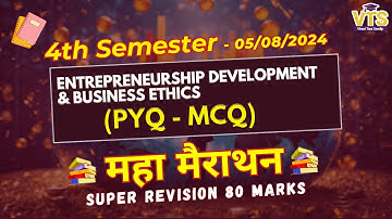 B.Com 4th sem | Entrepreneurship Development Business Ethics | PYQ MCQ