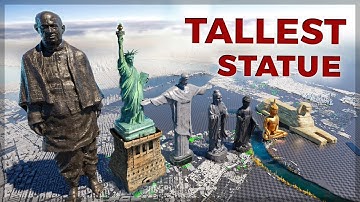 ◄ Tallest statue size comparison ► 3d animation #viral #trending  #india #animation
