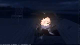 Tearing floor with thinkingParticles and FumeFX R&D